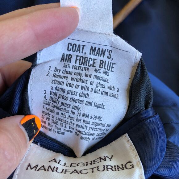 Vintage Authentic Air Force Blue Blazer American Craftsman 40S M Made In USA - Picture 11 of 11